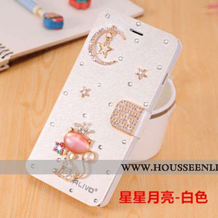 Housse Xiaomi Redmi Note 5 Cuir Protection Coque Strass Téléphone Portable Incassable Rouge Rose