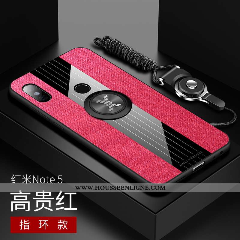 Housse Xiaomi Redmi Note 5 Légère Fluide Doux Verre Créatif Ultra Rouge Étui