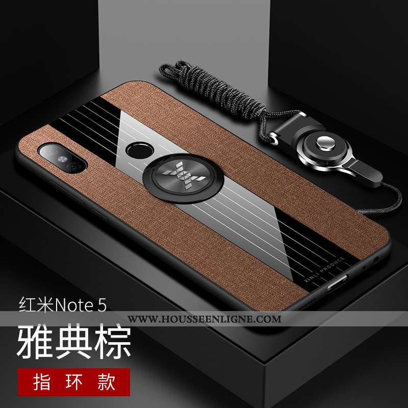 Housse Xiaomi Redmi Note 5 Légère Fluide Doux Verre Créatif Ultra Rouge Étui