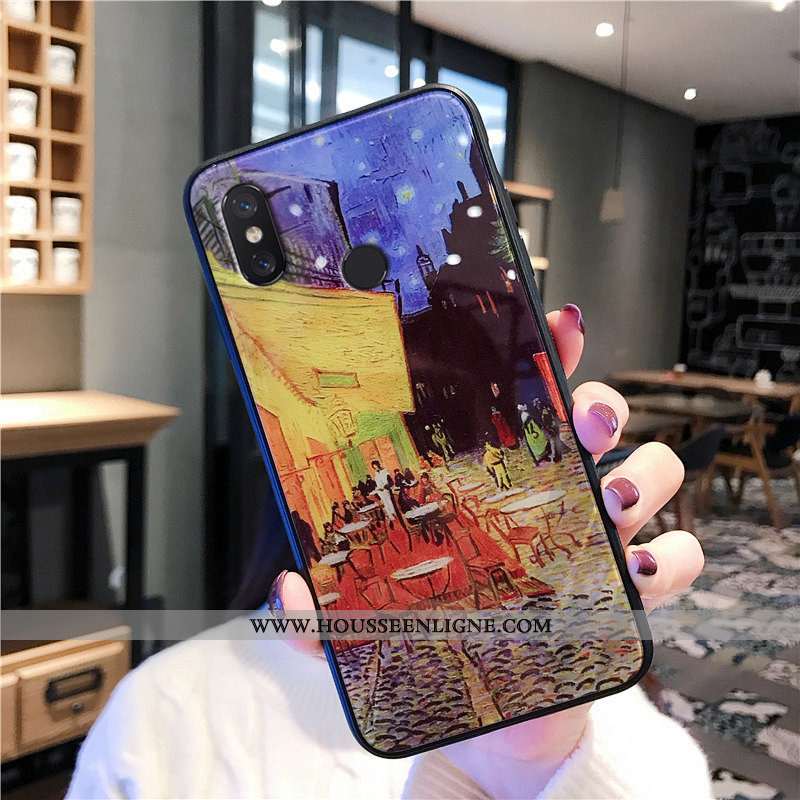 Housse Xiaomi Redmi Note 5 Personnalité Tendance Haute Étui Tout Compris Rouge Verre Bleu