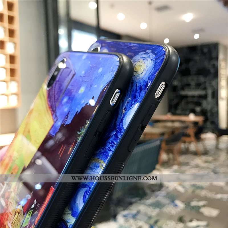 Housse Xiaomi Redmi Note 5 Personnalité Tendance Haute Étui Tout Compris Rouge Verre Bleu