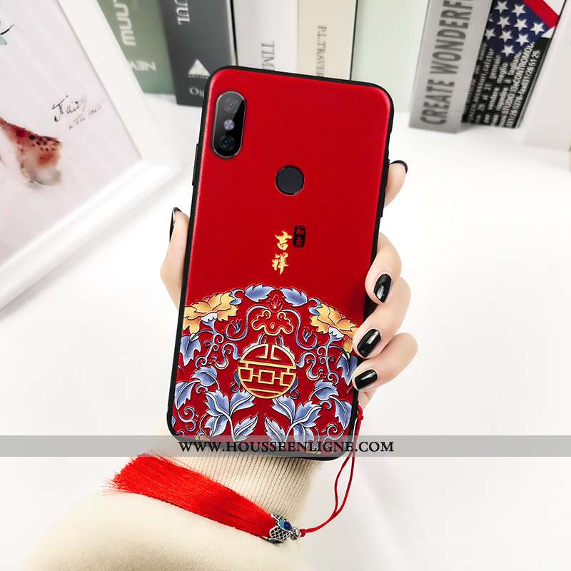 Housse Xiaomi Redmi Note 5 Tendance Fluide Doux Rouge Protection Silicone Tout Compris Style Chinois