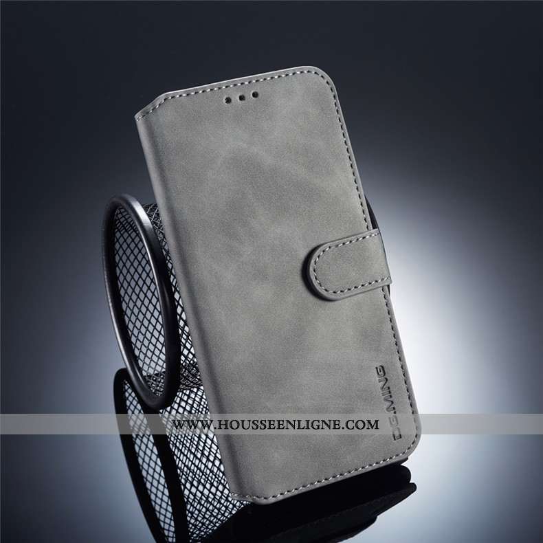 Housse Xiaomi Redmi Note 6 Pro Cuir Incassable Étui Rouge Tout Compris Business Coque Marron