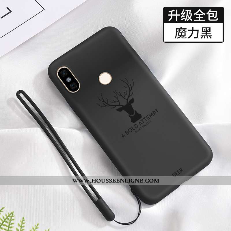 Housse Xiaomi Redmi Note 6 Pro Silicone Protection Incassable Délavé En Daim Étui Téléphone Portable