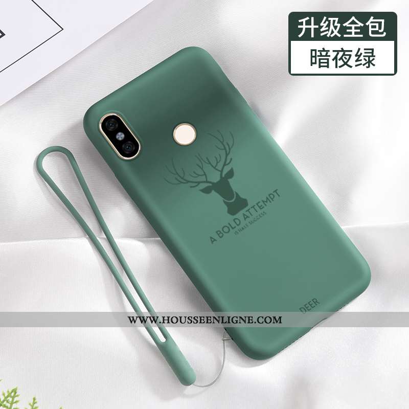 Housse Xiaomi Redmi Note 6 Pro Silicone Protection Incassable Délavé En Daim Étui Téléphone Portable