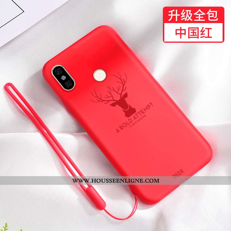 Housse Xiaomi Redmi Note 6 Pro Silicone Protection Incassable Délavé En Daim Étui Téléphone Portable