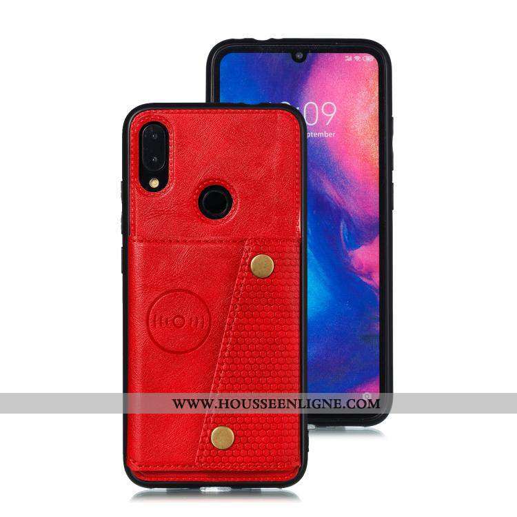 Housse Xiaomi Redmi Note 7 Coque En Silicone Protection Noir Rouge Fluide Doux Téléphone Portable Ét