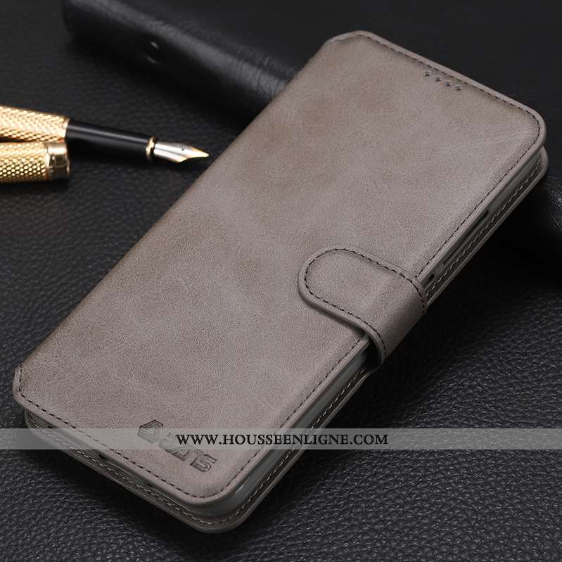 Housse Xiaomi Redmi Note 7 Fluide Doux Silicone Protection Marron Étui Rouge Coque