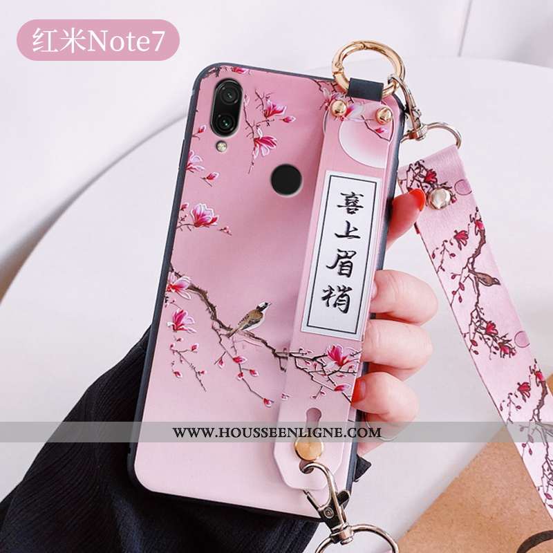 Housse Xiaomi Redmi Note 7 Légère Fluide Doux Bleu Étui Incassable Silicone Tendance