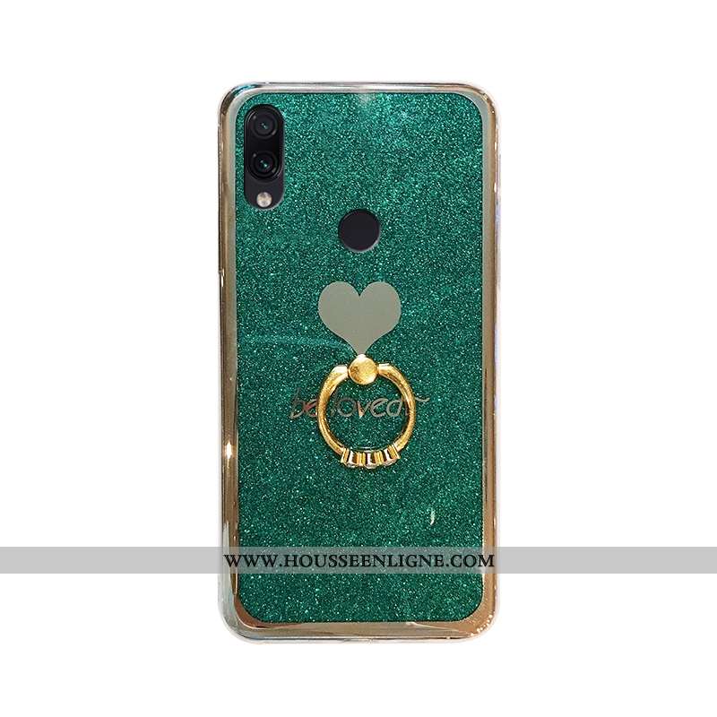 Housse Xiaomi Redmi Note 7 Légère Une Agrafe Anneau Téléphone Portable Coque Légères Rose Verte