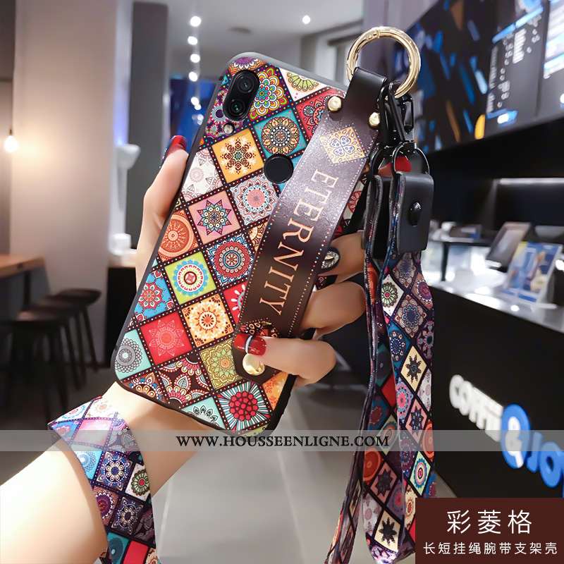 Housse Xiaomi Redmi Note 7 Ornements Suspendus Personnalité Étui Fluide Doux Silicone Bleu Tendance