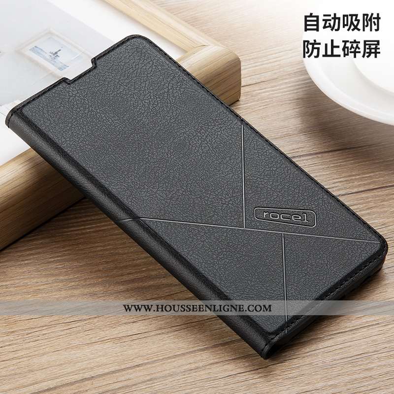 Housse Xiaomi Redmi Note 7 Personnalité Cuir Tout Compris Silicone Étui Coque Marron