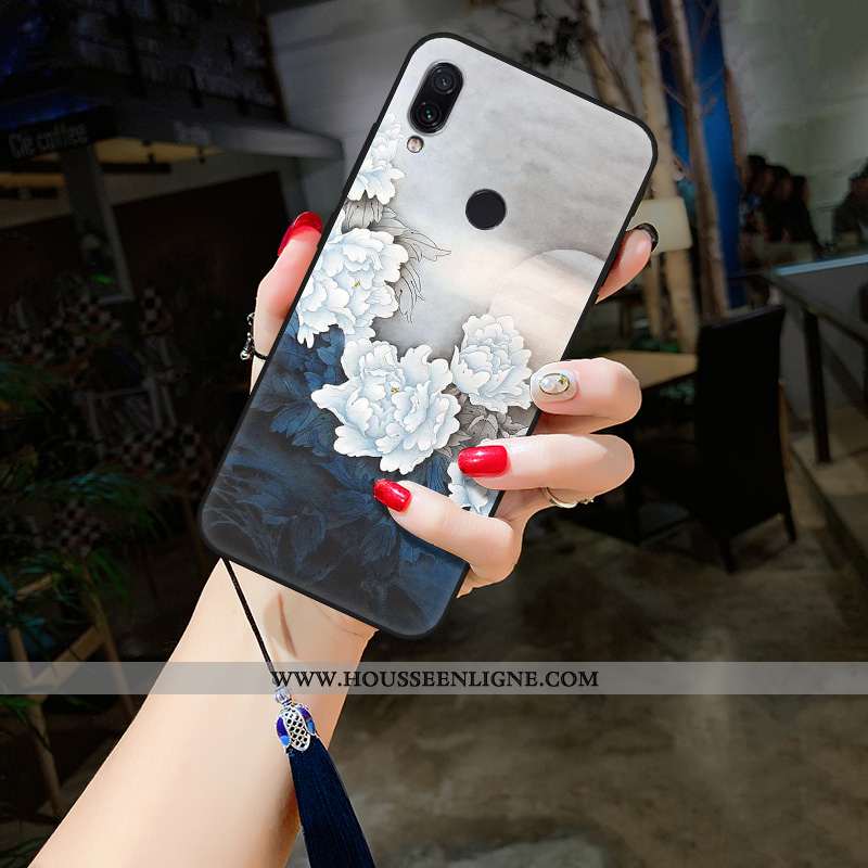 Housse Xiaomi Redmi Note 7 Silicone Protection Tout Compris Étui Classiques Pivoine Fluide Doux Vert
