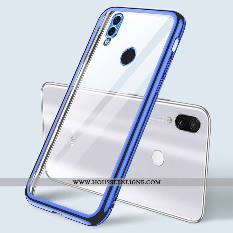 Housse Xiaomi Redmi Note 7 Tendance Légère Personnalité Net Rouge Coque Fluide Doux Bleu