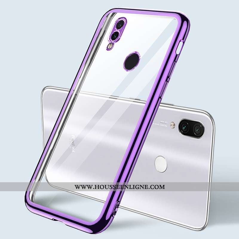 Housse Xiaomi Redmi Note 7 Tendance Légère Personnalité Net Rouge Coque Fluide Doux Bleu