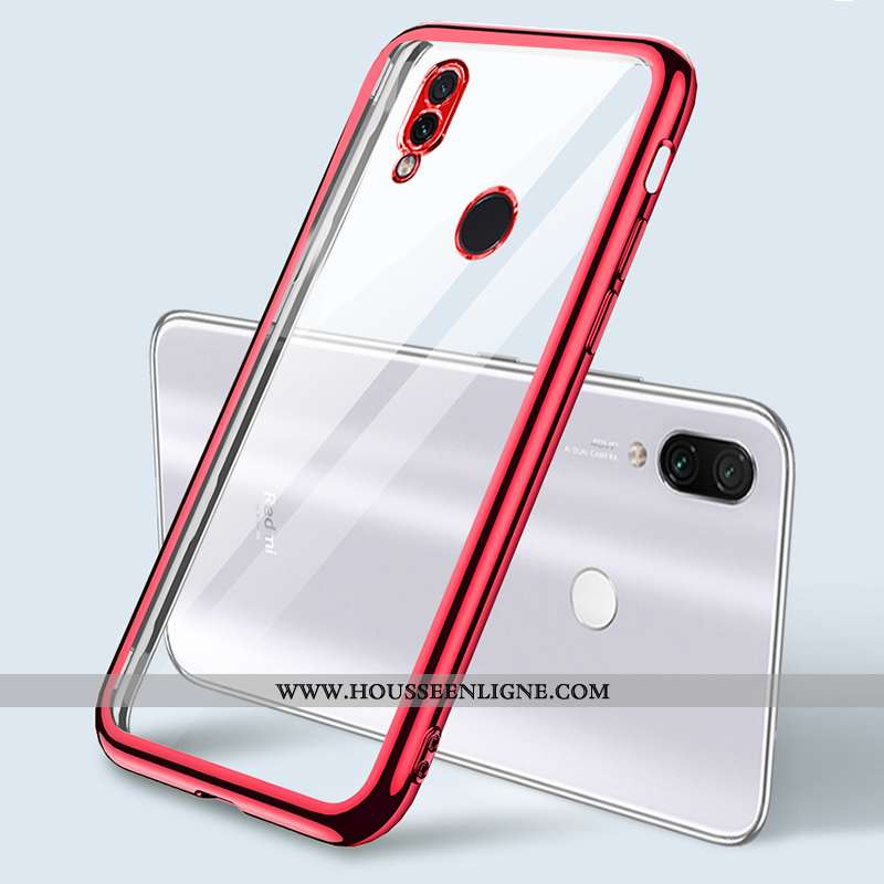 Housse Xiaomi Redmi Note 7 Tendance Légère Personnalité Net Rouge Coque Fluide Doux Bleu