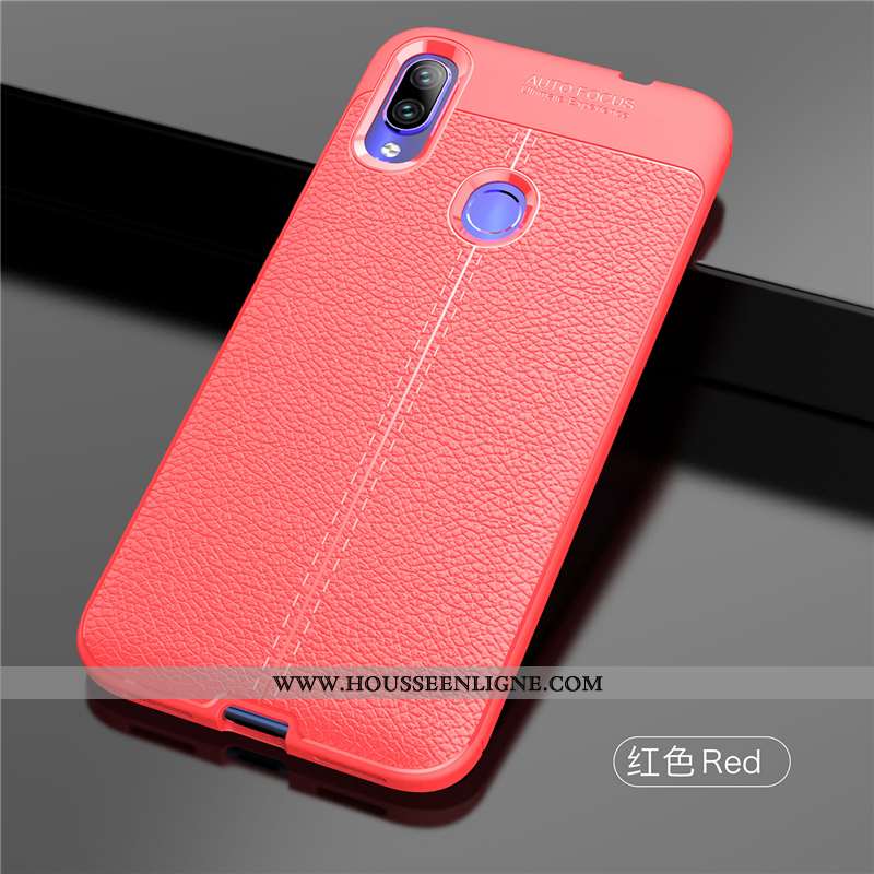 Housse Xiaomi Redmi Note 7 Ultra Légère Téléphone Portable Étui Coque Cuir Modèle Fleurie Bleu Foncé