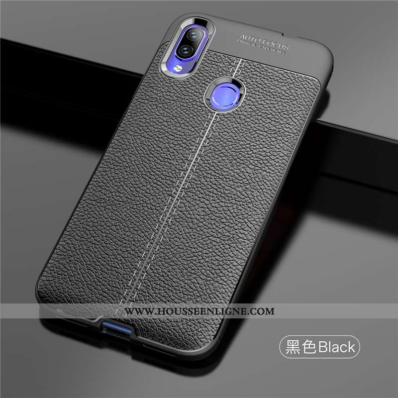 Housse Xiaomi Redmi Note 7 Ultra Légère Téléphone Portable Étui Coque Cuir Modèle Fleurie Bleu Foncé