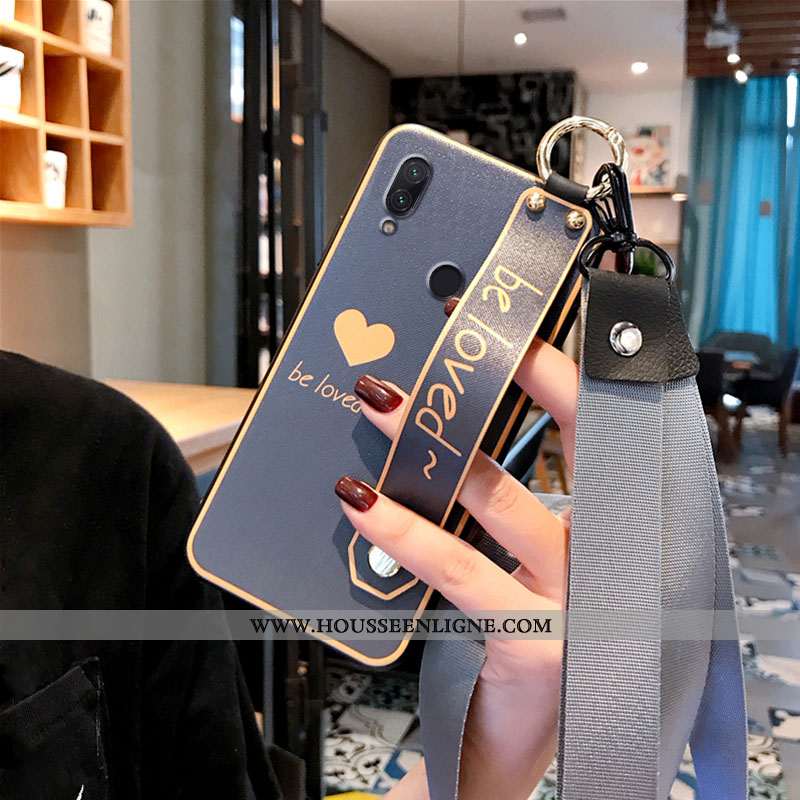 Housse Xiaomi Redmi Note 7 Vintage Silicone Gris Protection Personnalité Petit Téléphone Portable