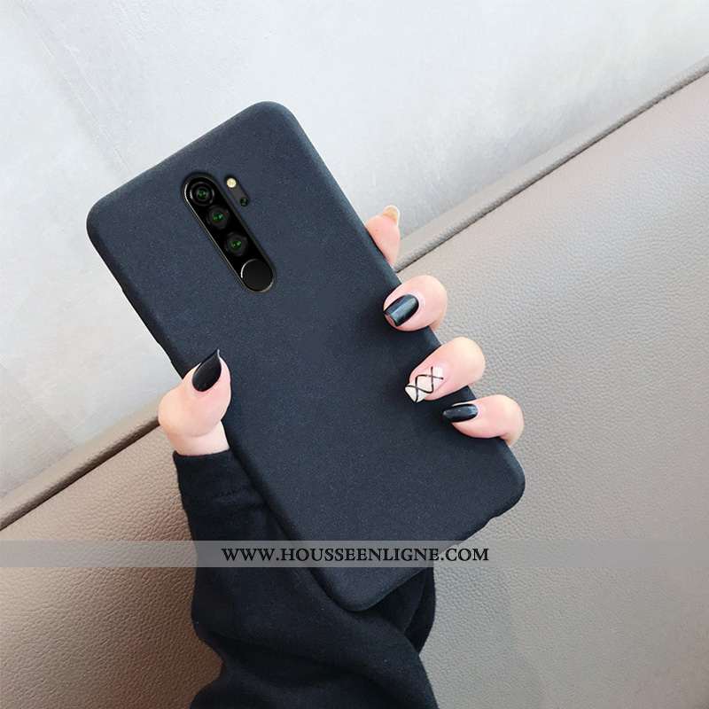 Housse Xiaomi Redmi Note 8 Pro Fluide Doux Délavé En Daim Gris Rouge Légère Téléphone Portable Simpl