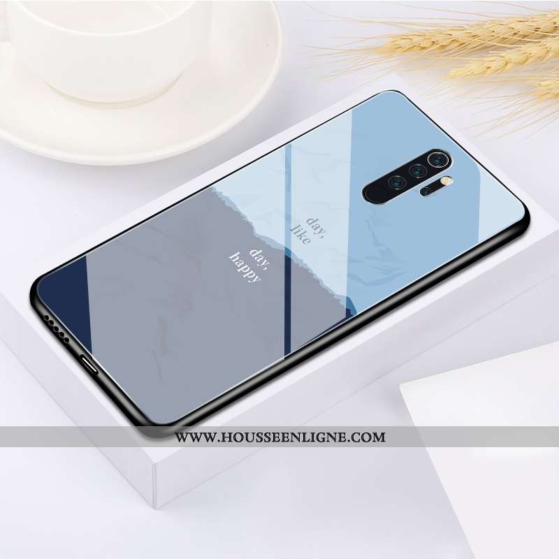 Housse Xiaomi Redmi Note 8 Pro Fluide Doux Silicone Rouge Dessin Animé Étui Incassable Charmant Bleu