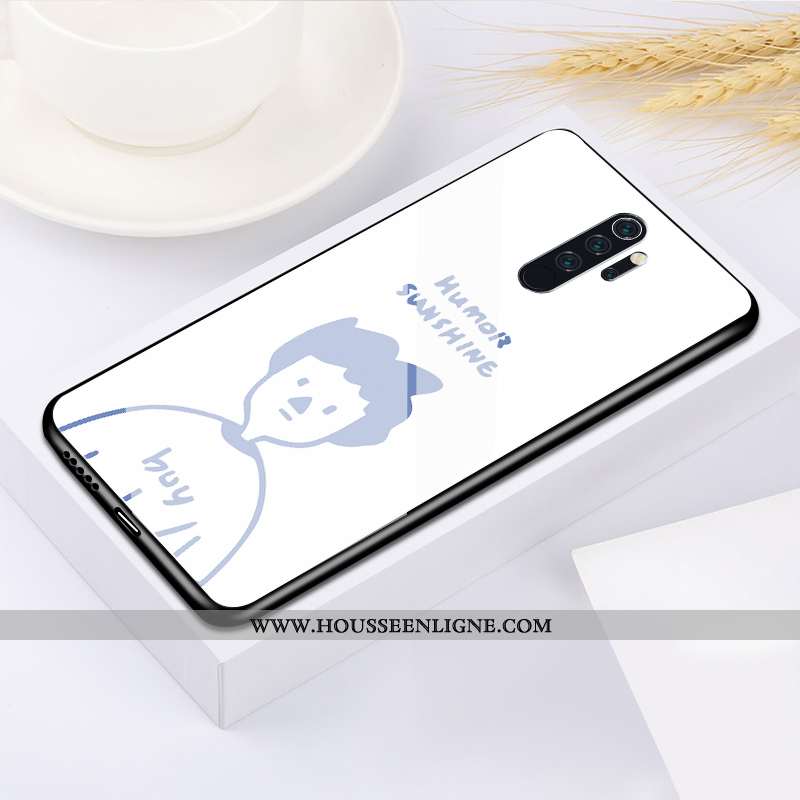 Housse Xiaomi Redmi Note 8 Pro Fluide Doux Silicone Rouge Dessin Animé Étui Incassable Charmant Bleu