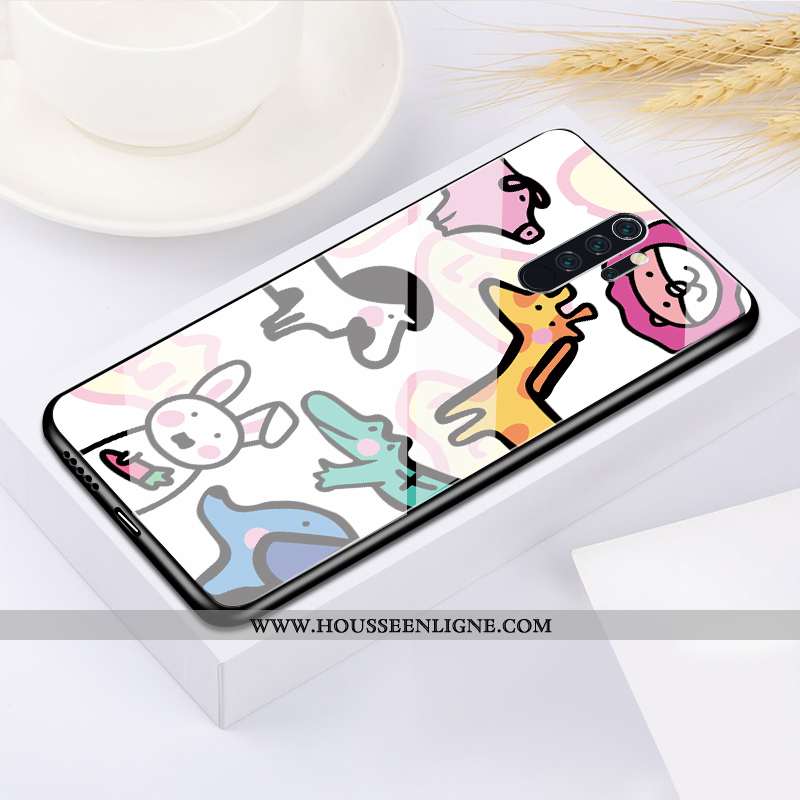 Housse Xiaomi Redmi Note 8 Pro Fluide Doux Silicone Rouge Dessin Animé Étui Incassable Charmant Bleu