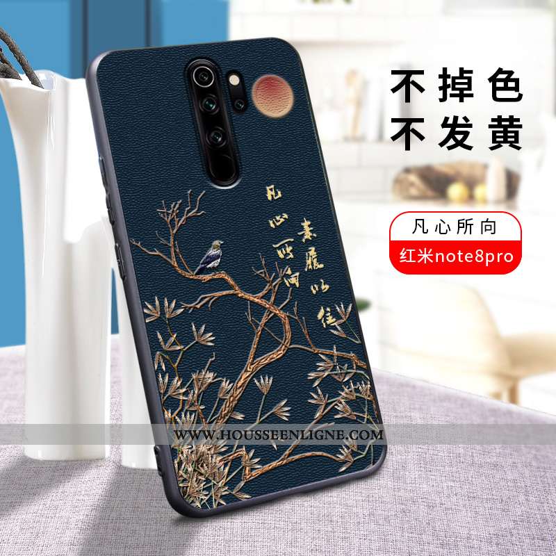 Housse Xiaomi Redmi Note 8 Pro Légère Silicone Tout Compris Rouge Incassable Coque Bleu