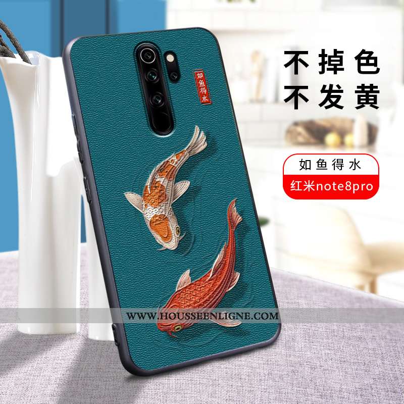 Housse Xiaomi Redmi Note 8 Pro Légère Silicone Tout Compris Rouge Incassable Coque Bleu