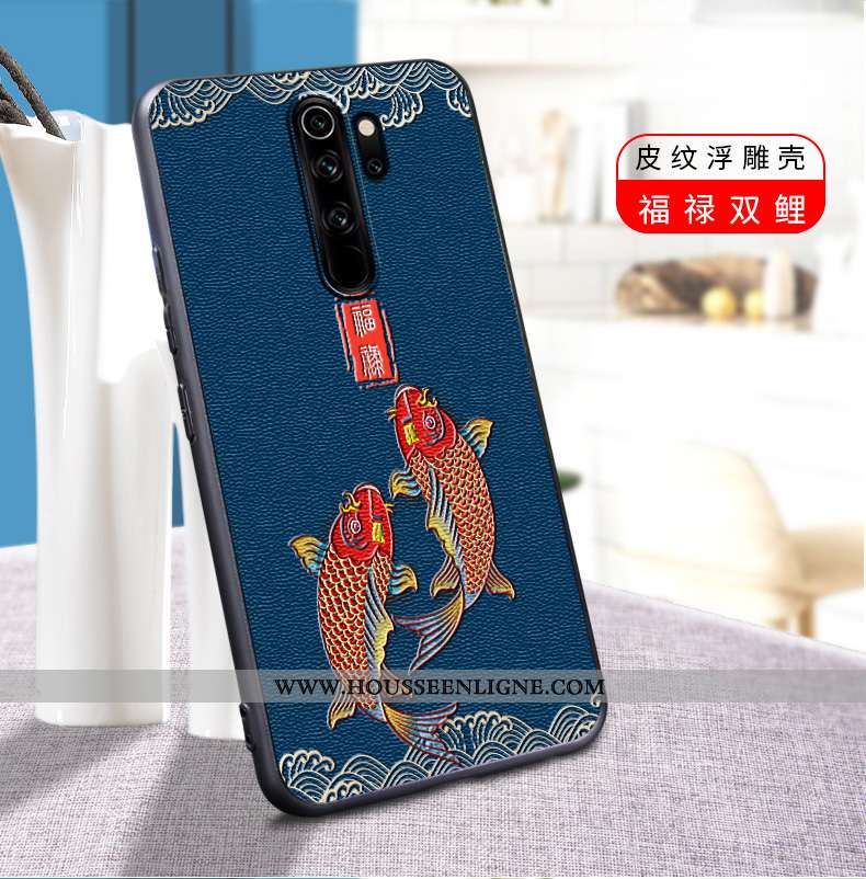 Housse Xiaomi Redmi Note 8 Pro Légère Silicone Tout Compris Rouge Incassable Coque Bleu