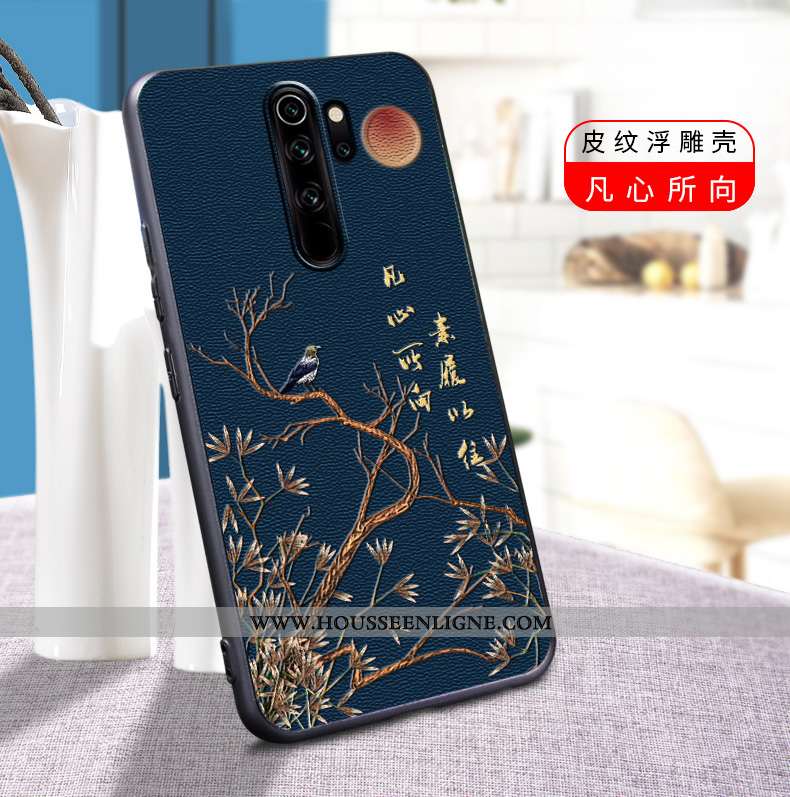 Housse Xiaomi Redmi Note 8 Pro Légère Silicone Tout Compris Rouge Incassable Coque Bleu