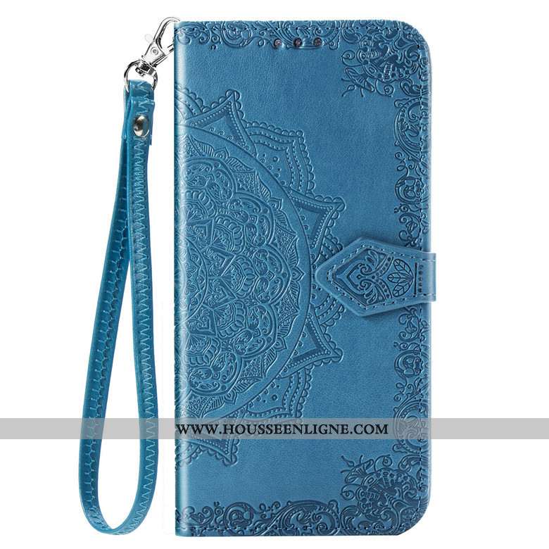 Housse Xiaomi Redmi Note 8 Pro Protection Cuir Incassable Étui Bleu Rouge