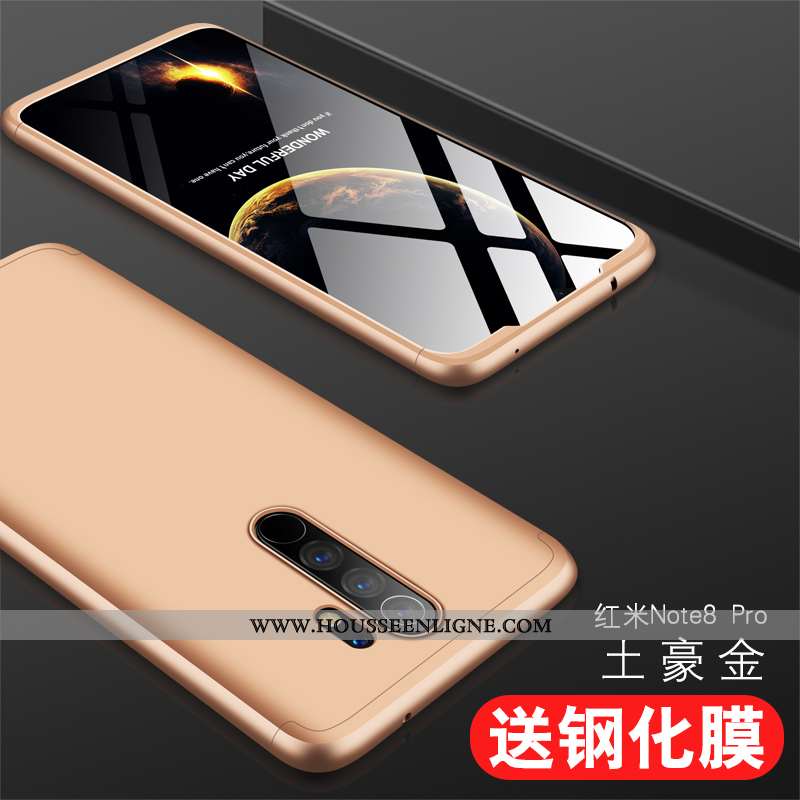 Housse Xiaomi Redmi Note 8 Pro Protection Mode Difficile Support Coque Rouge Téléphone Portable Bleu