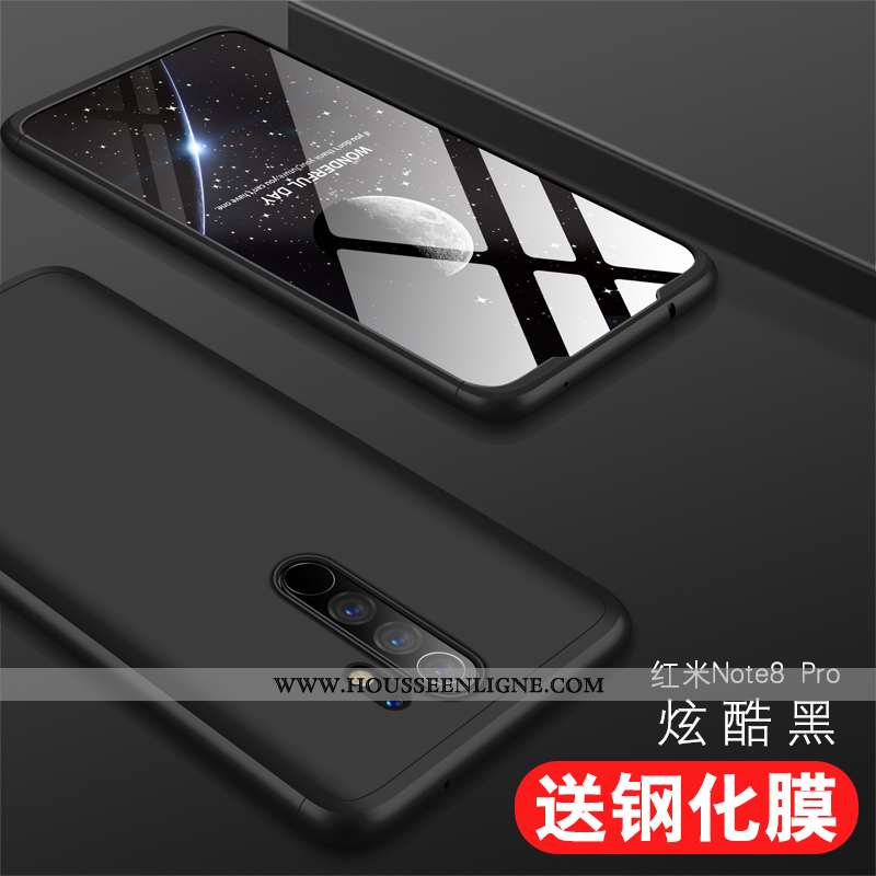 Housse Xiaomi Redmi Note 8 Pro Protection Mode Difficile Support Coque Rouge Téléphone Portable Bleu