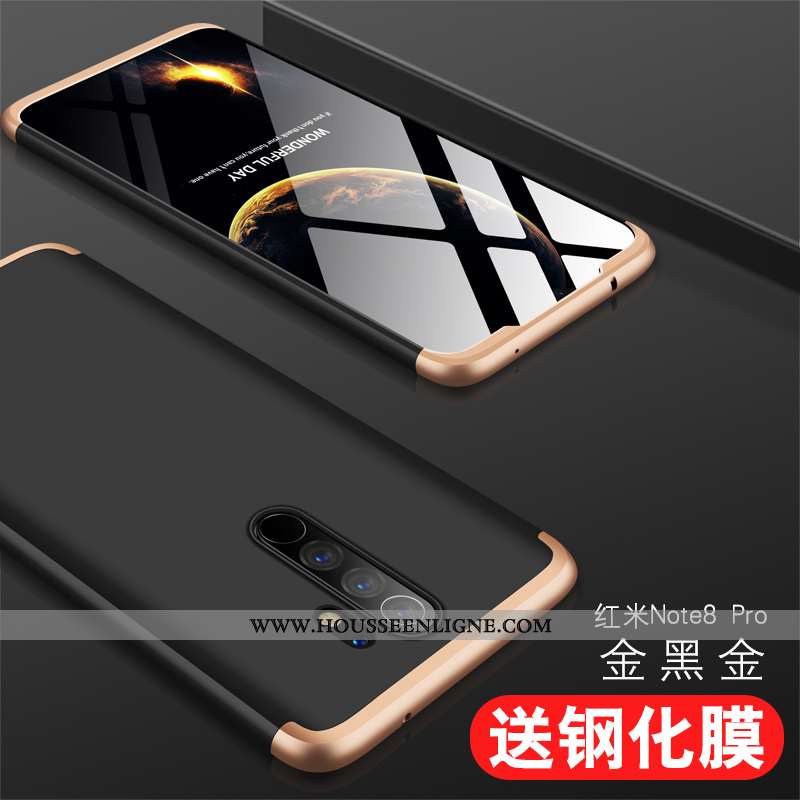 Housse Xiaomi Redmi Note 8 Pro Protection Mode Difficile Support Coque Rouge Téléphone Portable Bleu