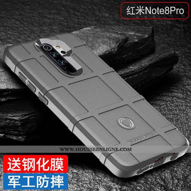 Housse Xiaomi Redmi Note 8 Pro Silicone Protection Incassable Délavé En Daim Étui Créatif Net Rouge 