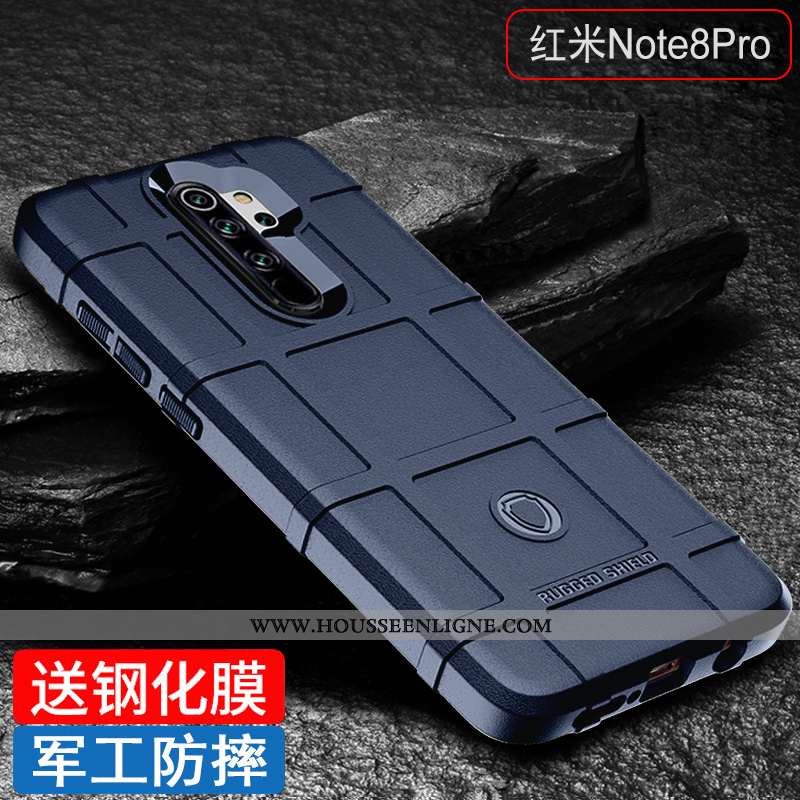 Housse Xiaomi Redmi Note 8 Pro Silicone Protection Incassable Délavé En Daim Étui Créatif Net Rouge 