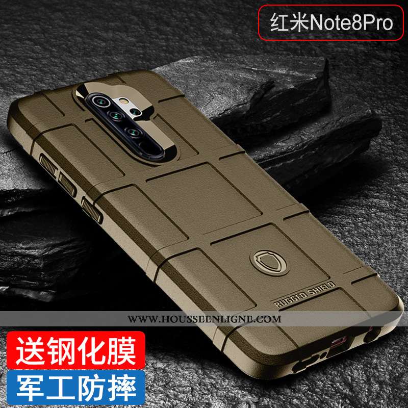 Housse Xiaomi Redmi Note 8 Pro Silicone Protection Incassable Délavé En Daim Étui Créatif Net Rouge 