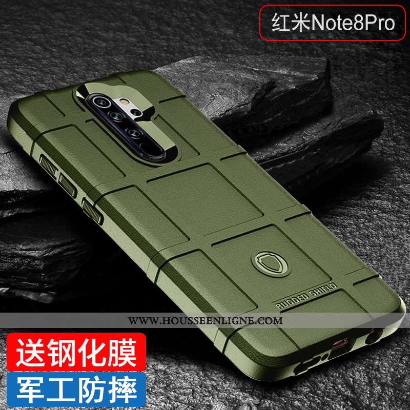 Housse Xiaomi Redmi Note 8 Pro Silicone Protection Incassable Délavé En Daim Étui Créatif Net Rouge 