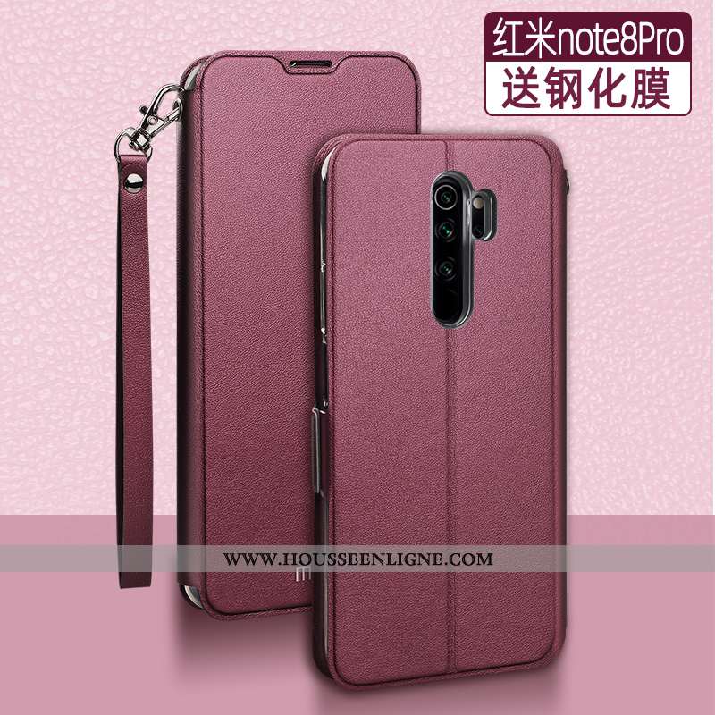 Housse Xiaomi Redmi Note 8 Pro Silicone Protection Rouge Téléphone Portable Clamshell Légère Petit R
