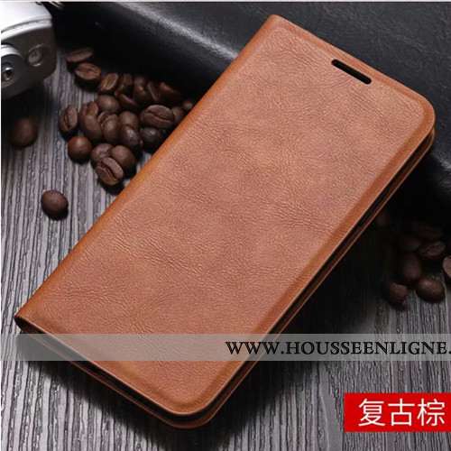 Housse Xiaomi Redmi Note 8 Pro Silicone Protection Tout Compris Fluide Doux Cuir Petit Coque Marron