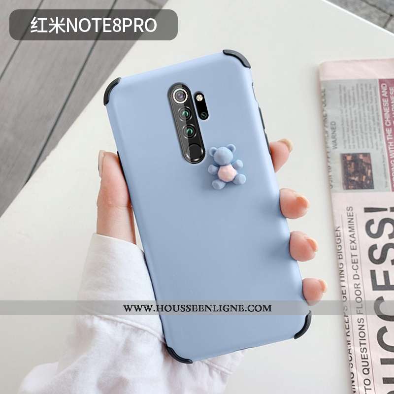 Housse Xiaomi Redmi Note 8 Pro Ultra Légère Téléphone Portable Dimensionnel Étui Charmant Petit Roug