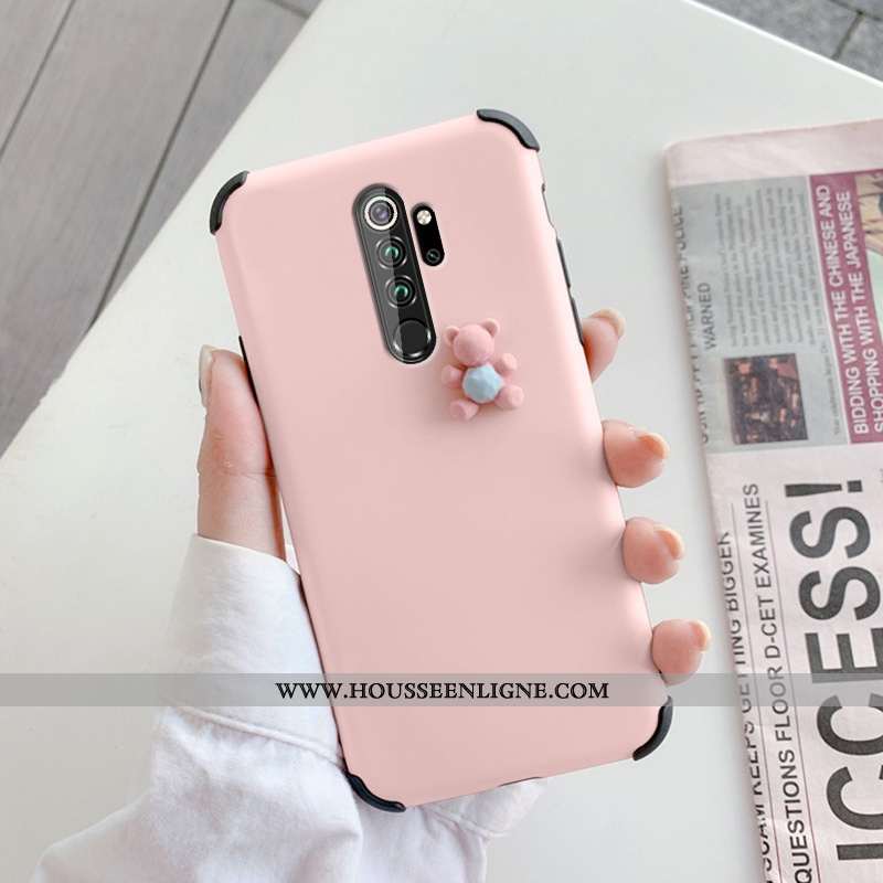 Housse Xiaomi Redmi Note 8 Pro Ultra Légère Téléphone Portable Dimensionnel Étui Charmant Petit Roug