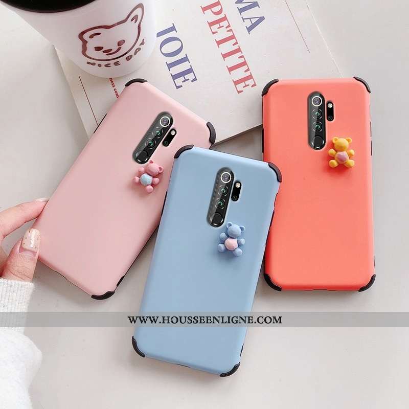 Housse Xiaomi Redmi Note 8 Pro Ultra Légère Téléphone Portable Dimensionnel Étui Charmant Petit Roug
