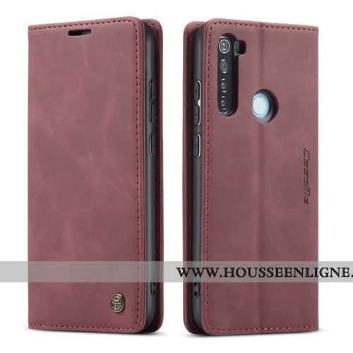 Housse Xiaomi Redmi Note 8t Protection Cuir Tout Compris Téléphone Portable Petit Business Rouge Mar