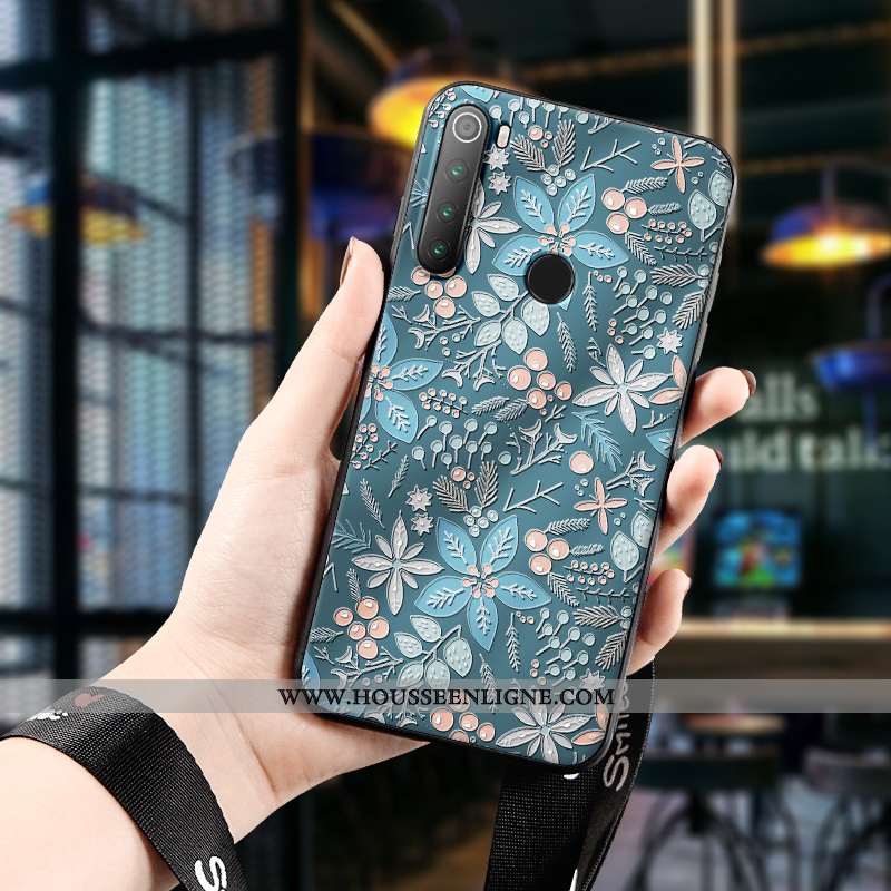 Housse Xiaomi Redmi Note 8t Silicone Gaufrage Dimensionnel Vert Fluide Doux Rouge Coque Verte