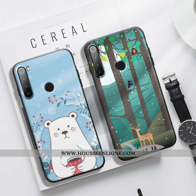Housse Xiaomi Redmi Note 8t Silicone Protection Vert Délavé En Daim Enfant Étui Charmant Verte