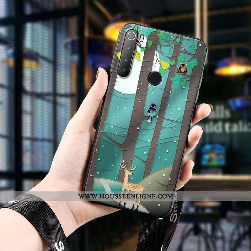 Housse Xiaomi Redmi Note 8t Silicone Protection Vert Délavé En Daim Enfant Étui Charmant Verte
