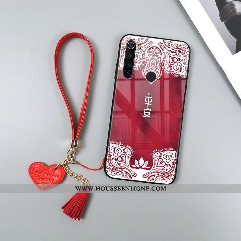 Housse Xiaomi Redmi Note 8t Tendance Fluide Doux Incassable Totem Téléphone Portable Verre Étui Roug