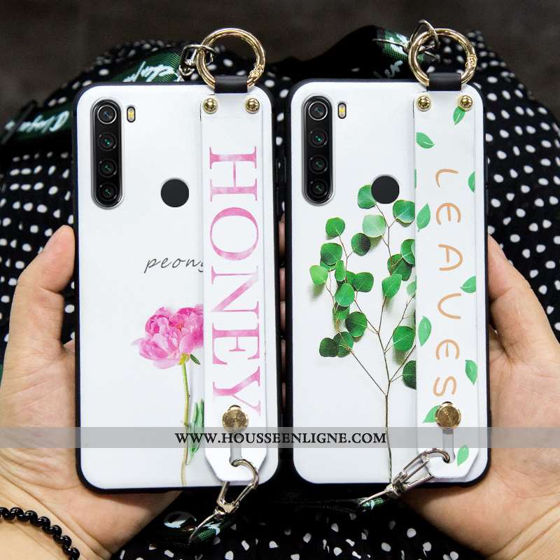 Housse Xiaomi Redmi Note 8t Tendance Fluide Doux Simple Blanc Silicone Incassable Petit Blanche